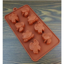 Silicone shape - bee, frog,...