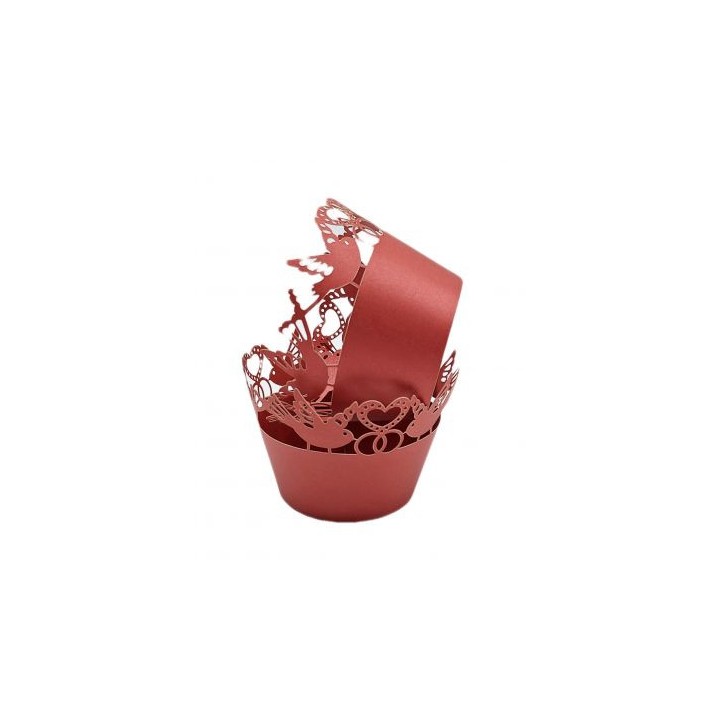 INVELITORI DECORATIVE BRIOSE ROSII CU PORUMBEI-10BUC