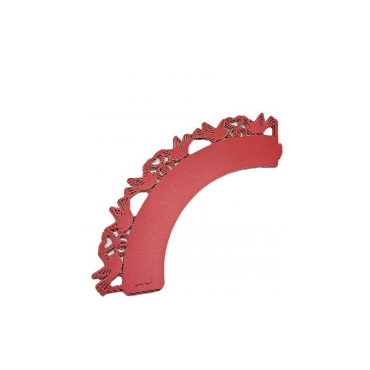 INVELITORI DECORATIVE BRIOSE ROSII CU PORUMBEI-10BUC