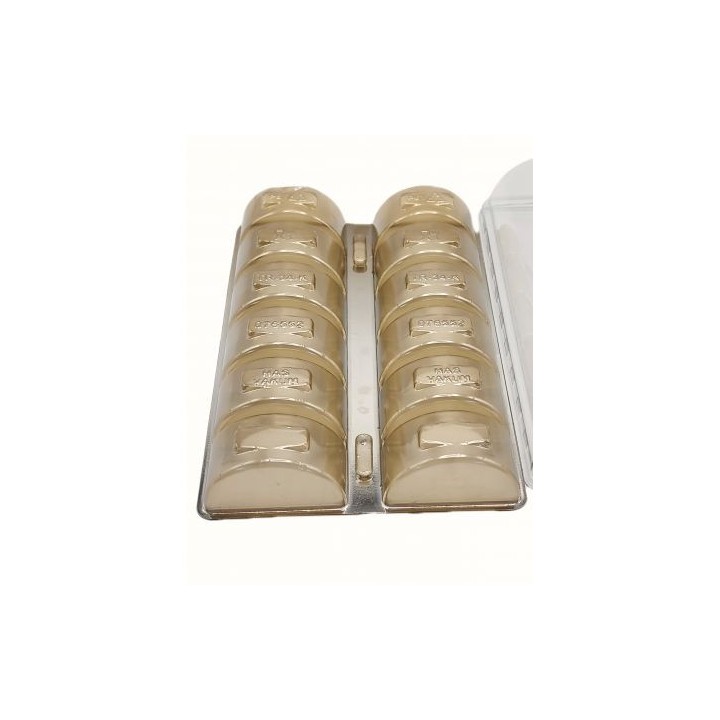 CUTIE AMBALARE MACARONS- PLASTIC TRANSPARENT- 12 BUCATI- DIAMETRU 5 CM