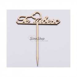 Wooden topper "I love...