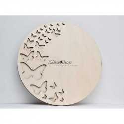 Wooden clock dial with 30cm...