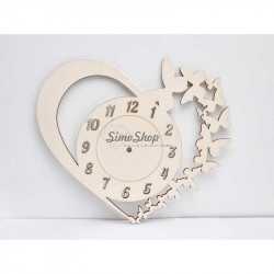 Dial wooden clock Heart...
